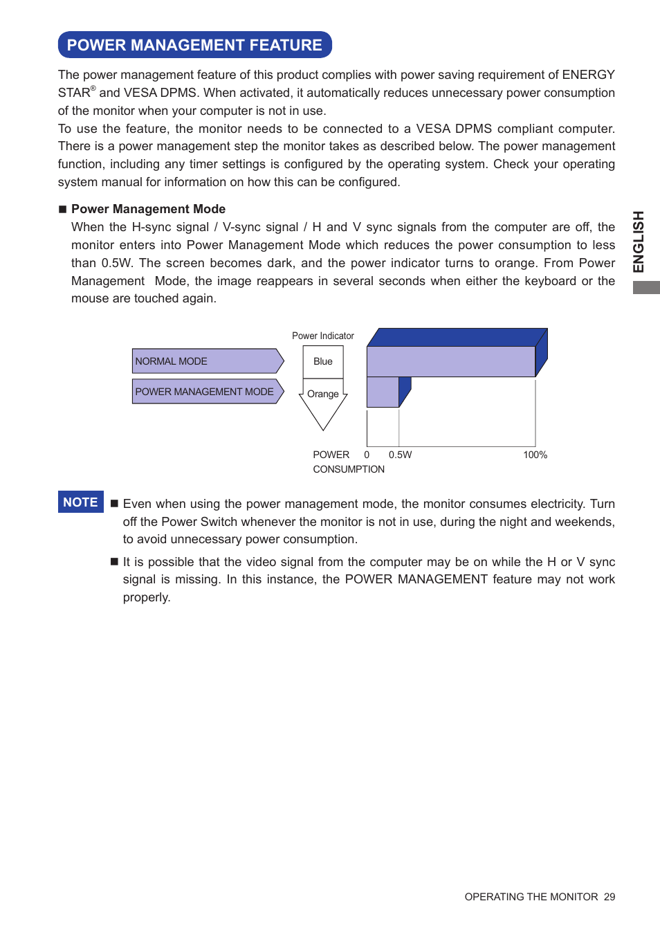Power management feature, English | Iiyama xub2792hsu User Manual | Page 34 / 40