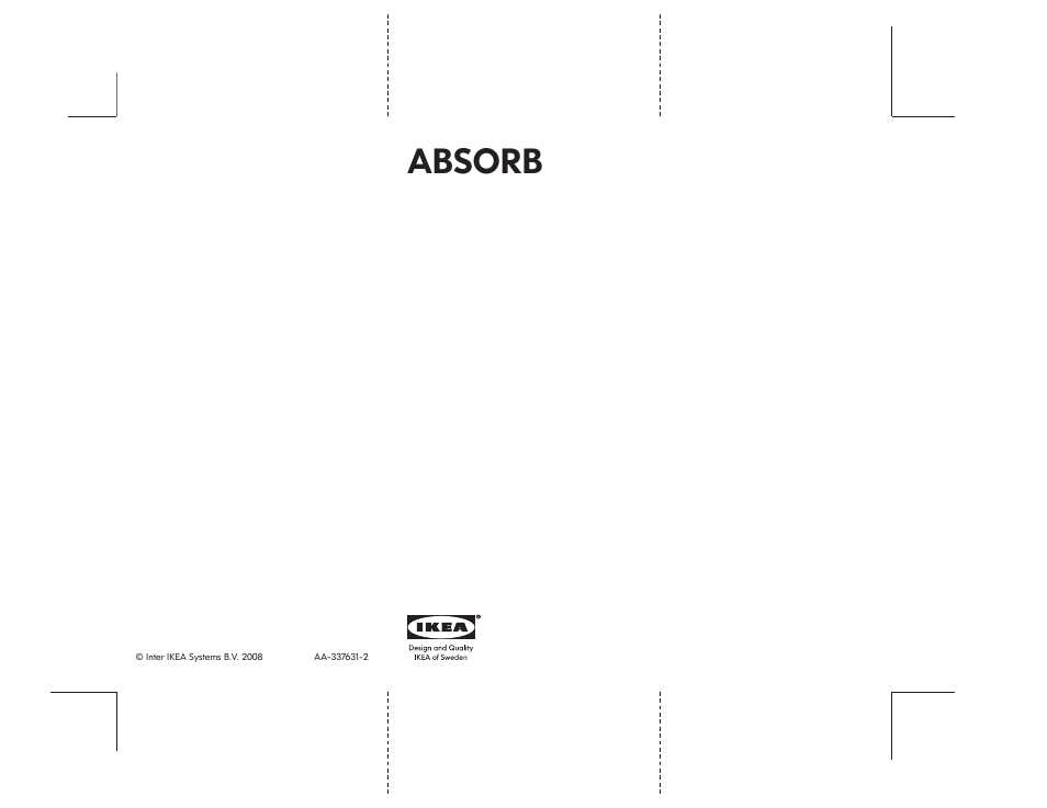 IKEA ABSORB LEATHER CARE CLEANER User Manual | 6 pages
