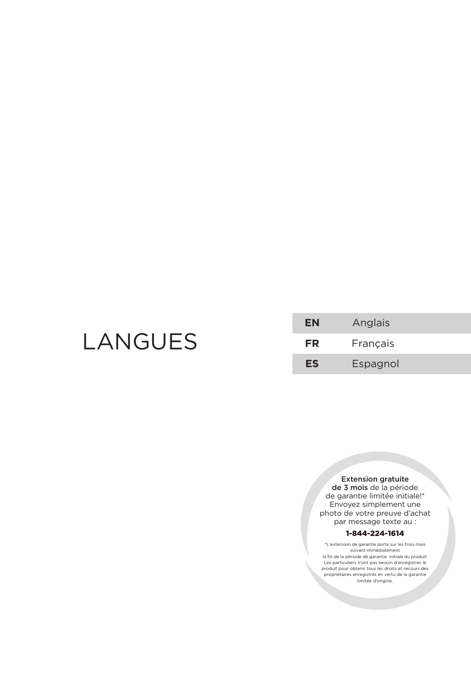 Langues, En anglais fr français es espagnol | MIDEA 18 cu. ft. French Door User Manual | Page 21 / 56