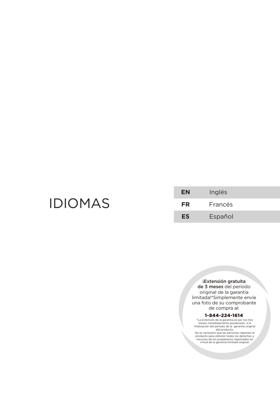 Idiomas, En inglés fr francés es español | MIDEA 18 cu. ft. French Door User Manual | Page 39 / 56