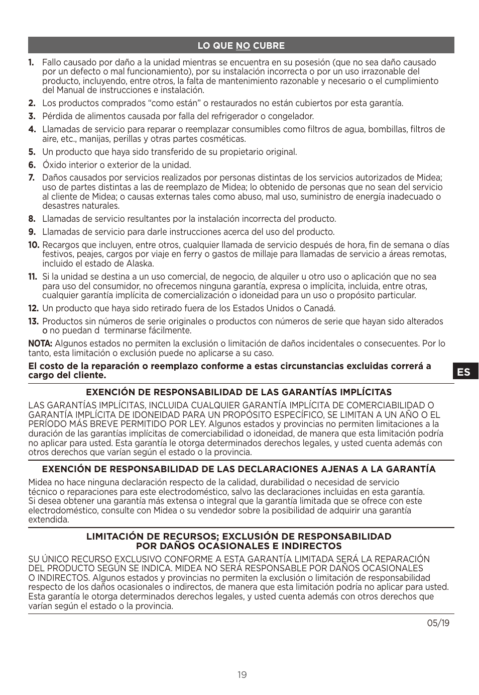 MIDEA 18 cu. ft. French Door User Manual | Page 55 / 56