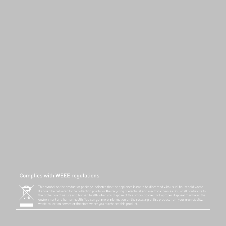 Complies with weee regulations | İhlas Aura Roboclean User Manual | Page 27 / 28