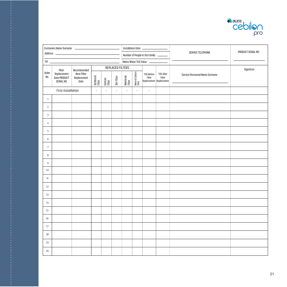 İhlas Aura Cebilon Unique User Manual | Page 21 / 24