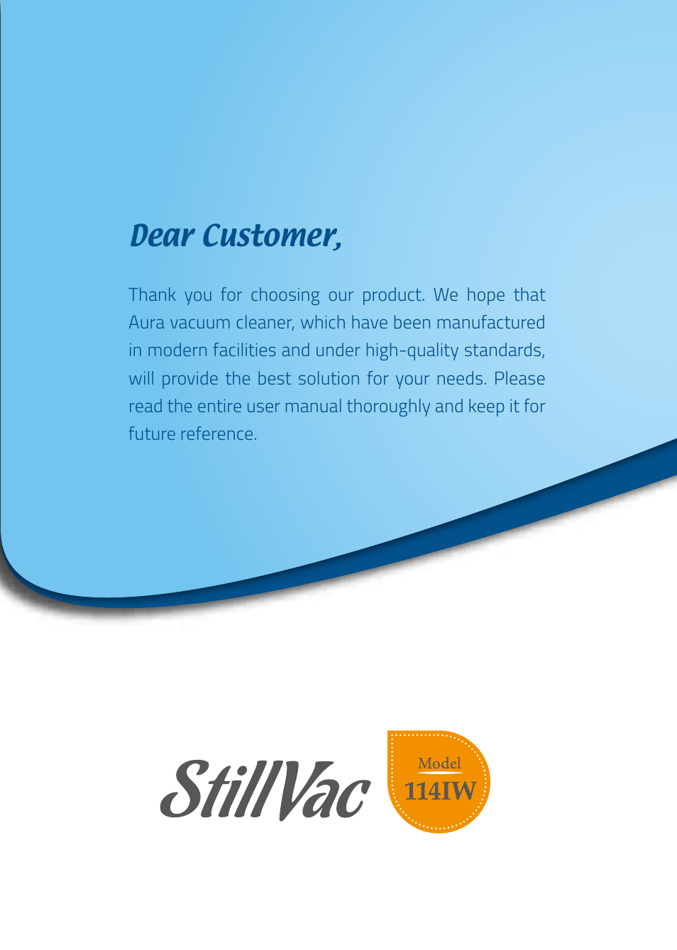 Dear customer | İhlas Aura StillVac User Manual | Page 2 / 8