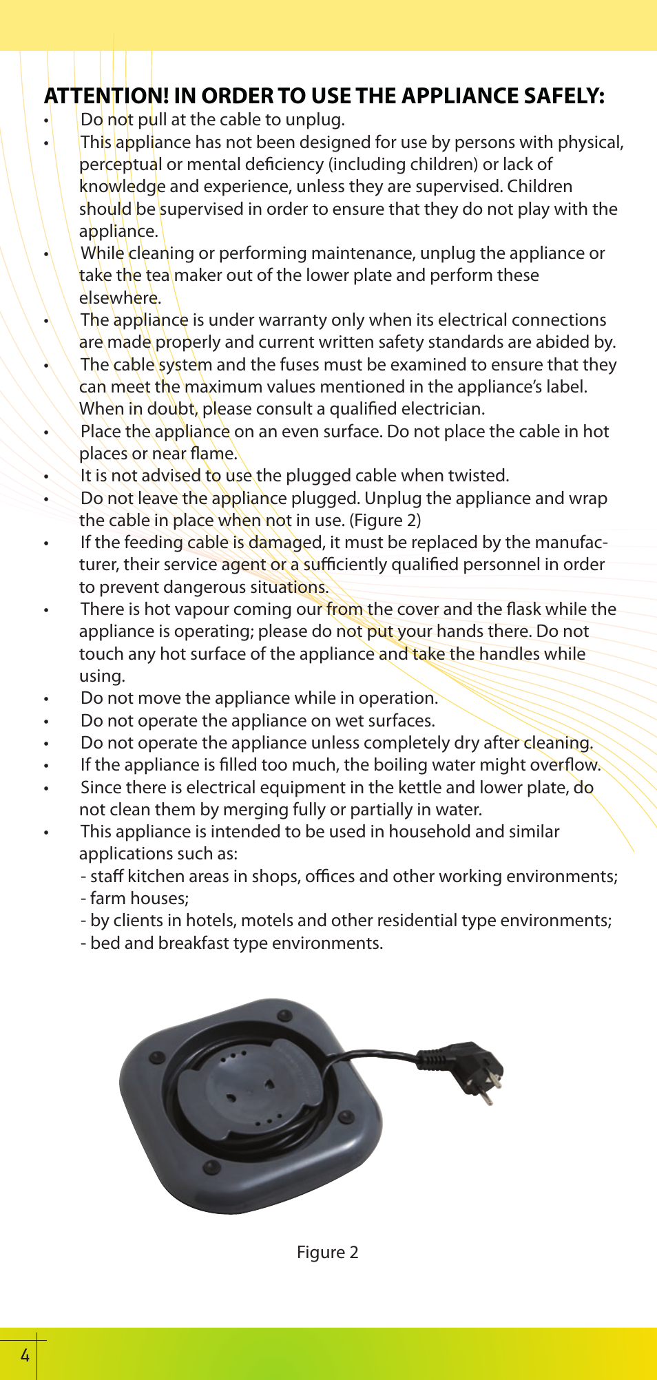 Attention! in order to use the appliance safely | İhlas Teamatic User Manual | Page 4 / 8