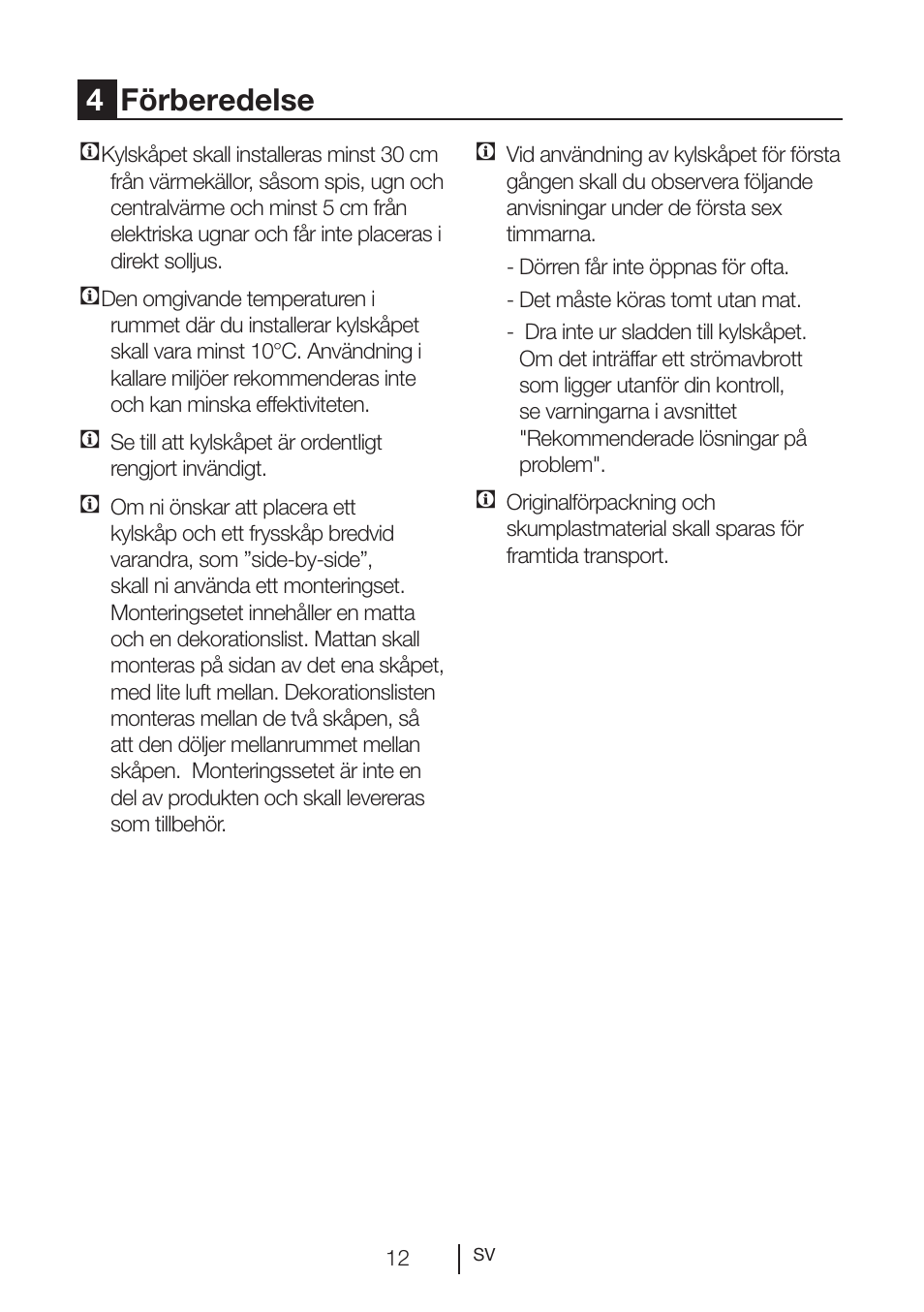 4förberedelse | GRAM KS 3265-93/1 User Manual | Page 49 / 94