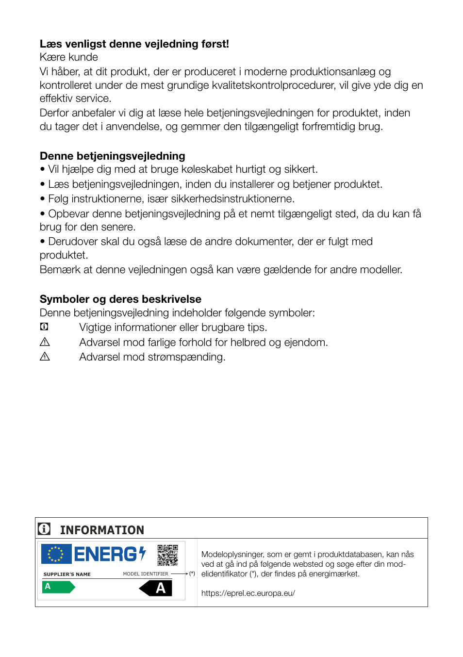 A a c | GRAM KS 3135-90/1 User Manual | Page 2 / 110
