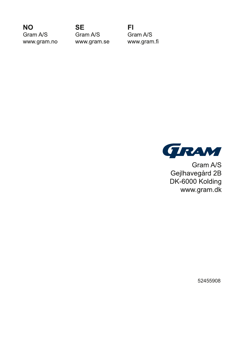 GRAM 49SK 4186 F User Manual | Page 112 / 112