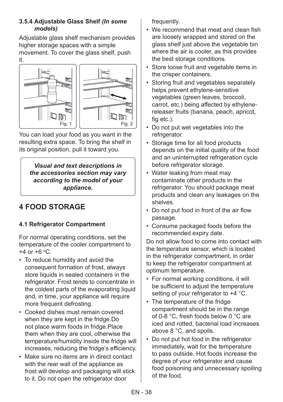 4 food storage | GRAM 49SK 4186 F User Manual | Page 39 / 112