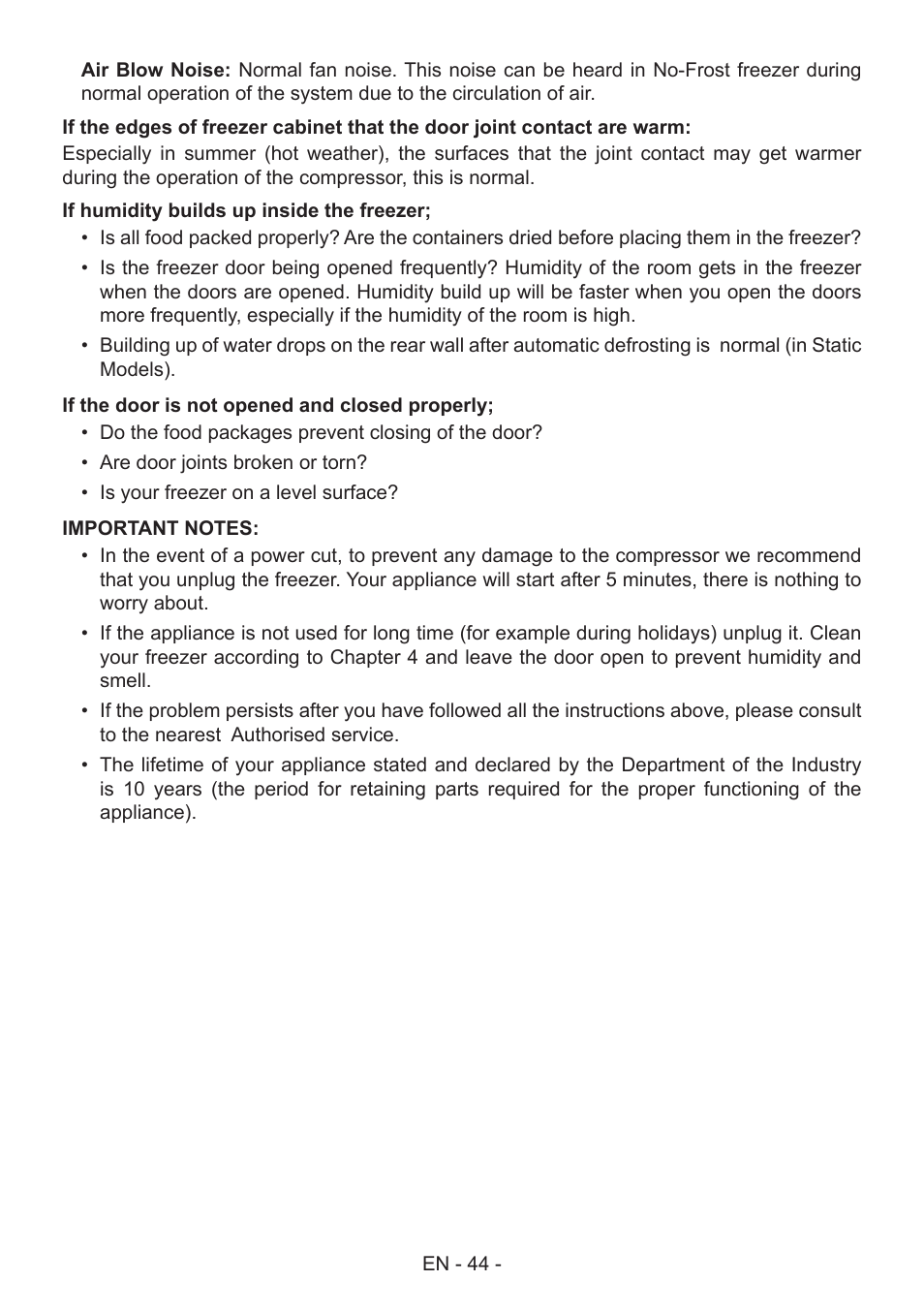 GRAM FS 481864 N (v)/1 User Manual | Page 45 / 122