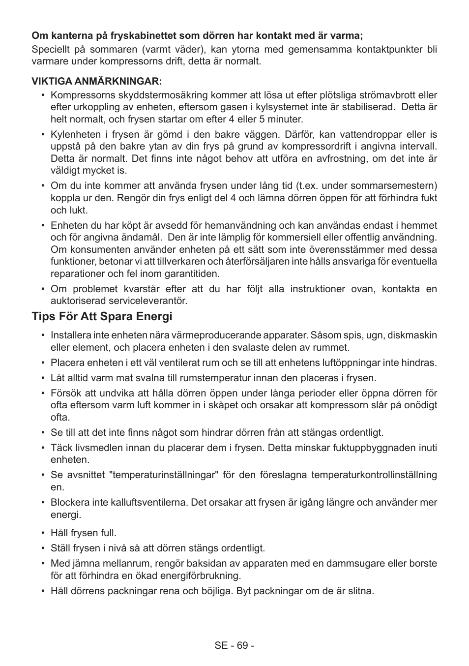 GRAM FS 481864 N (v)/1 User Manual | Page 70 / 122