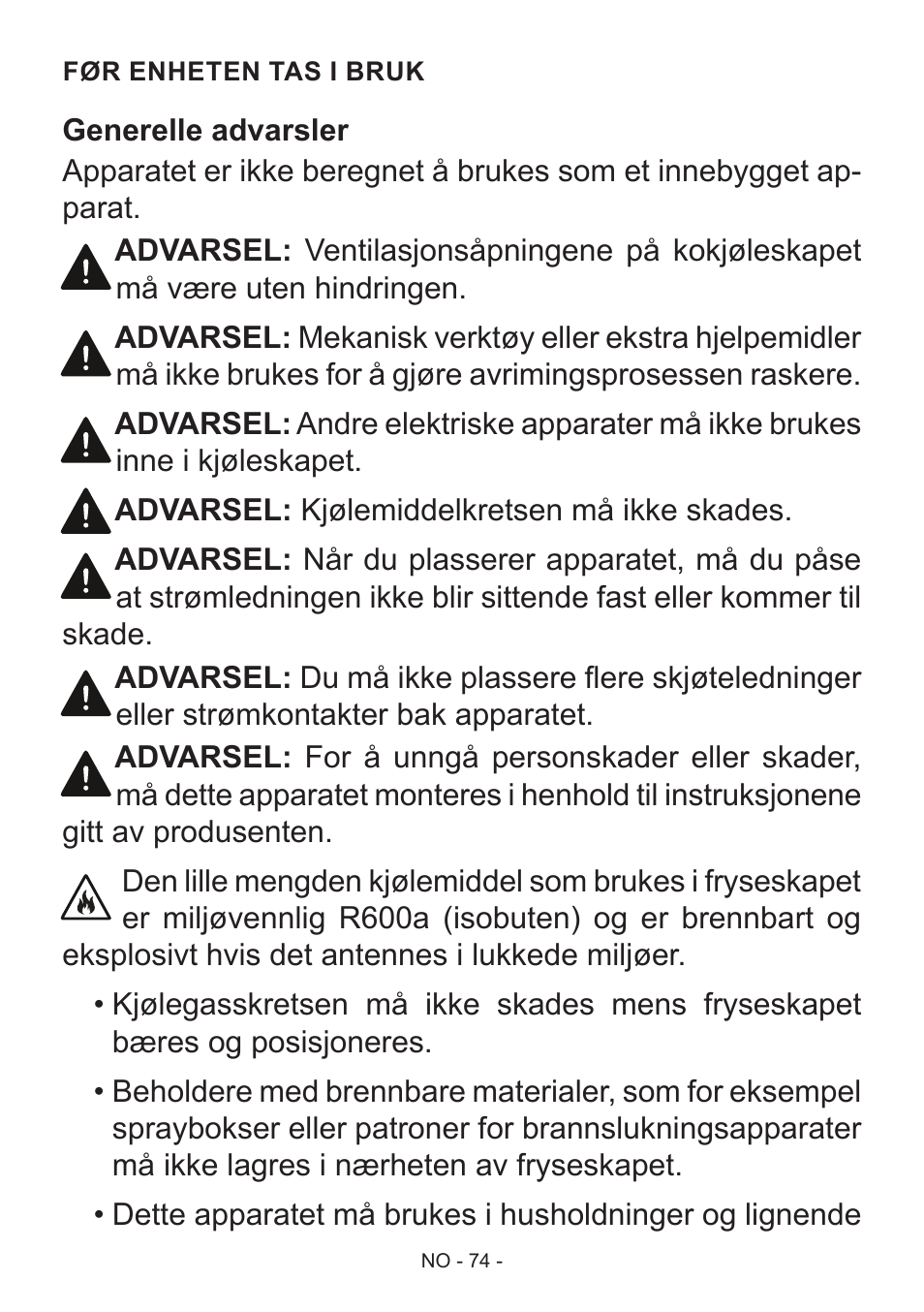 GRAM FS 481864 N (v)/1 User Manual | Page 75 / 122
