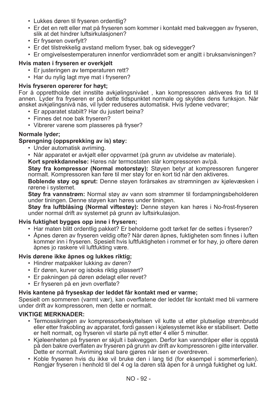 GRAM FS 481864 N (v)/1 User Manual | Page 93 / 122