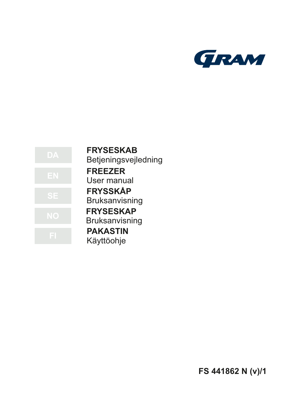 GRAM FS 441862 N (v)/1 User Manual | 112 pages