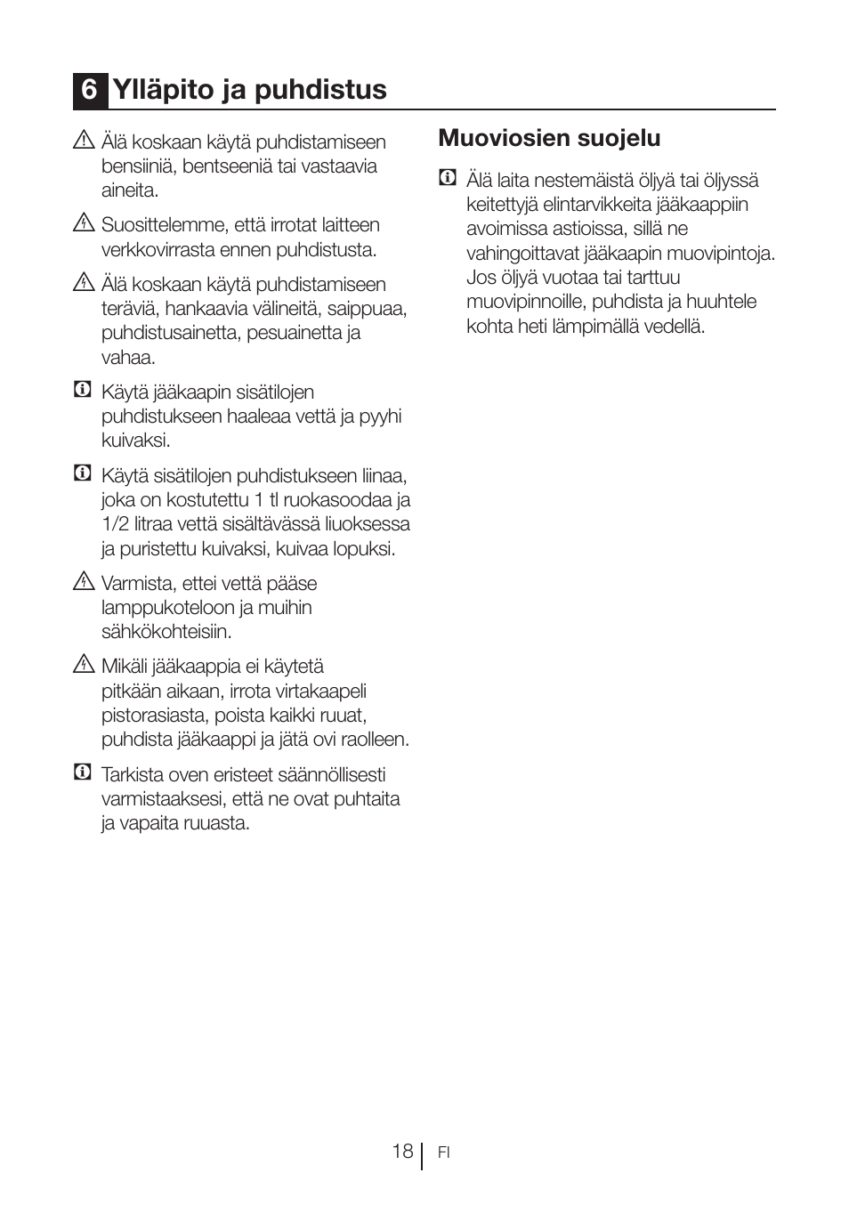 6ylläpito ja puhdistus | GRAM FS 3105-90/1 User Manual | Page 80 / 105