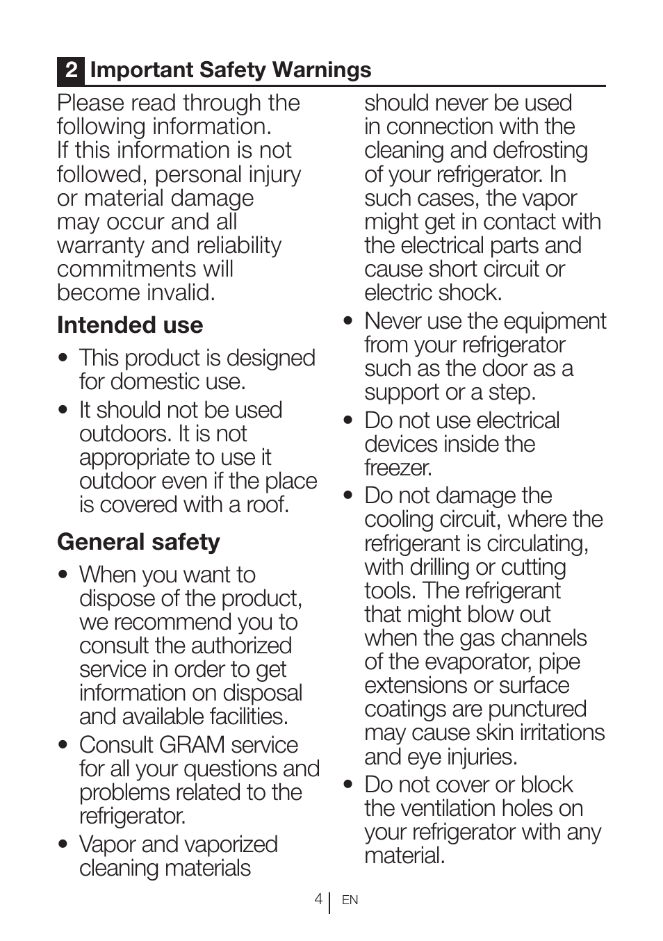 GRAM FS 3105-90/1 User Manual | Page 87 / 105
