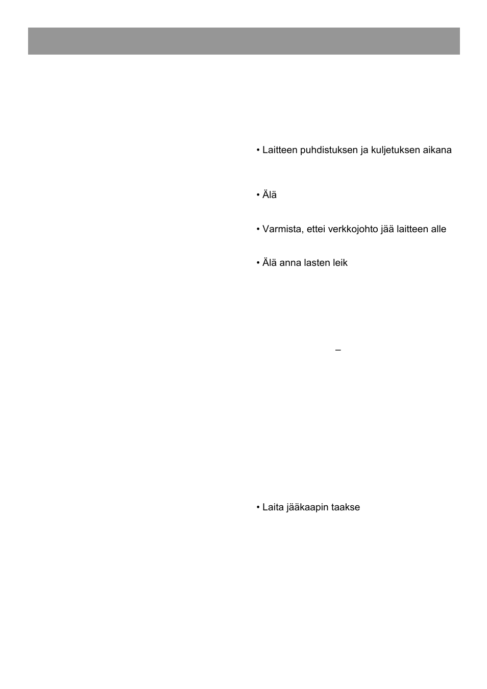 Käyttöohjeet | GRAM FS 3125-90/1 User Manual | Page 37 / 52