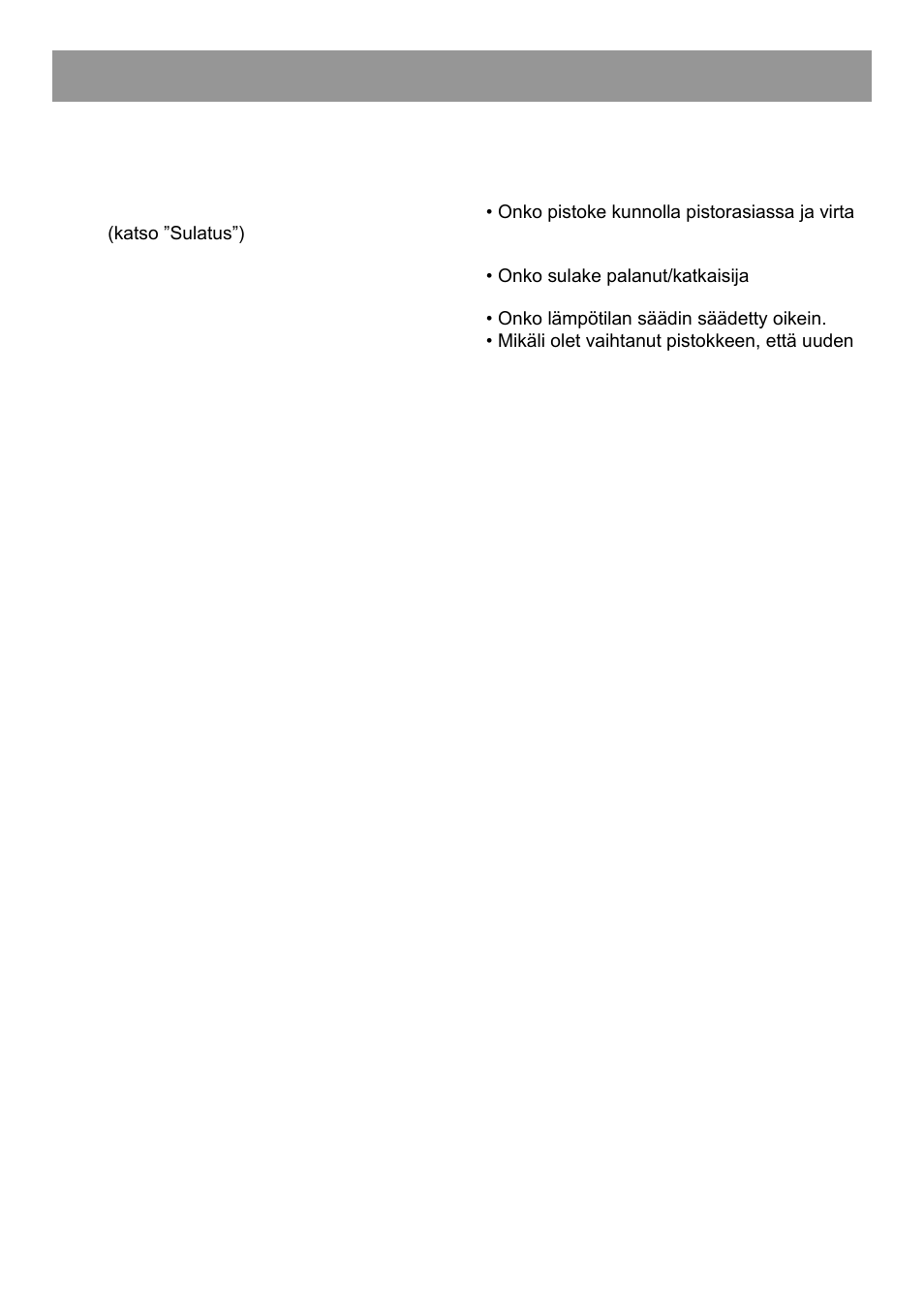 Käyttöohjeet | GRAM FS 3125-90/1 User Manual | Page 41 / 52