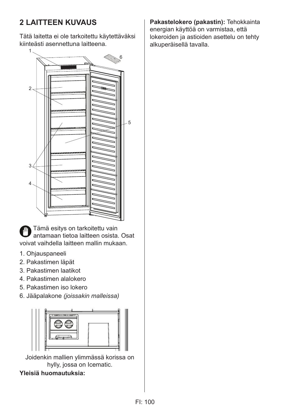 2 laitteen kuvaus | GRAM 49SF 4186 F User Manual | Page 101 / 116