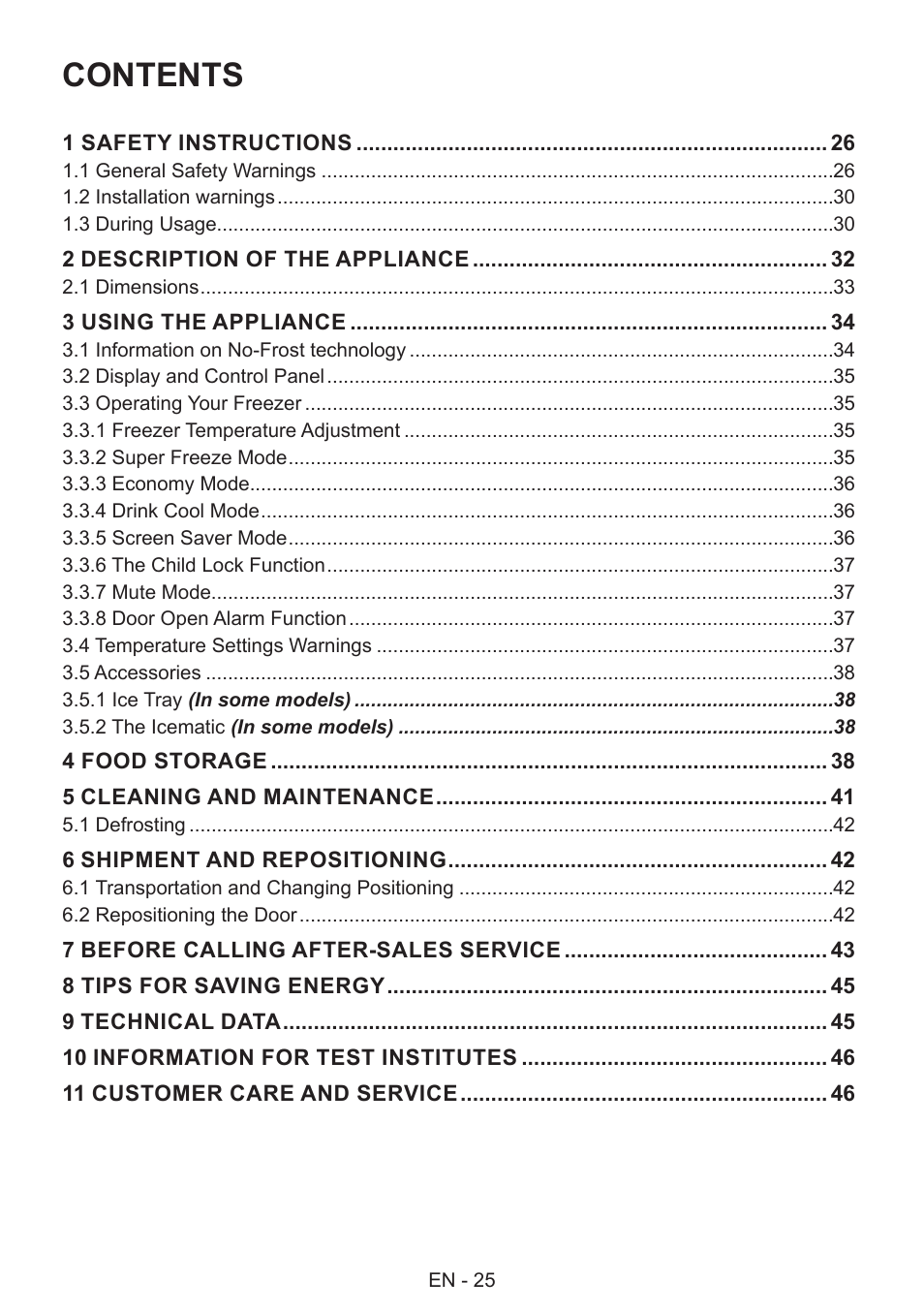 GRAM 49SF 4186 F User Manual | Page 26 / 116