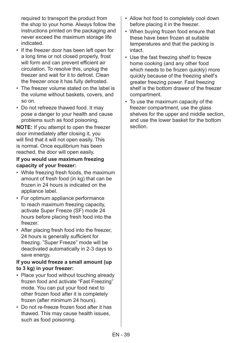 GRAM 49SF 4186 F User Manual | Page 40 / 116