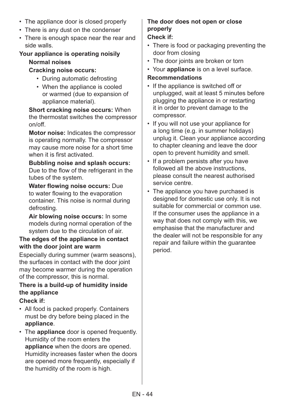 GRAM 49SF 4186 F User Manual | Page 45 / 116