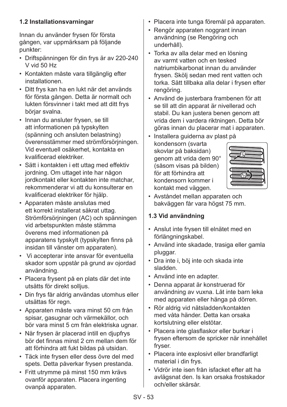 GRAM 49SF 4186 F User Manual | Page 54 / 116