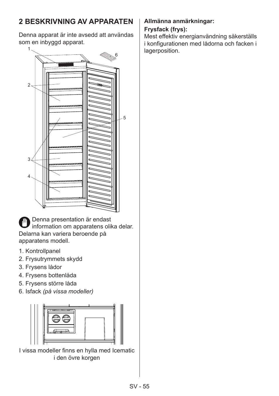 2 beskrivning av apparaten | GRAM 49SF 4186 F User Manual | Page 56 / 116