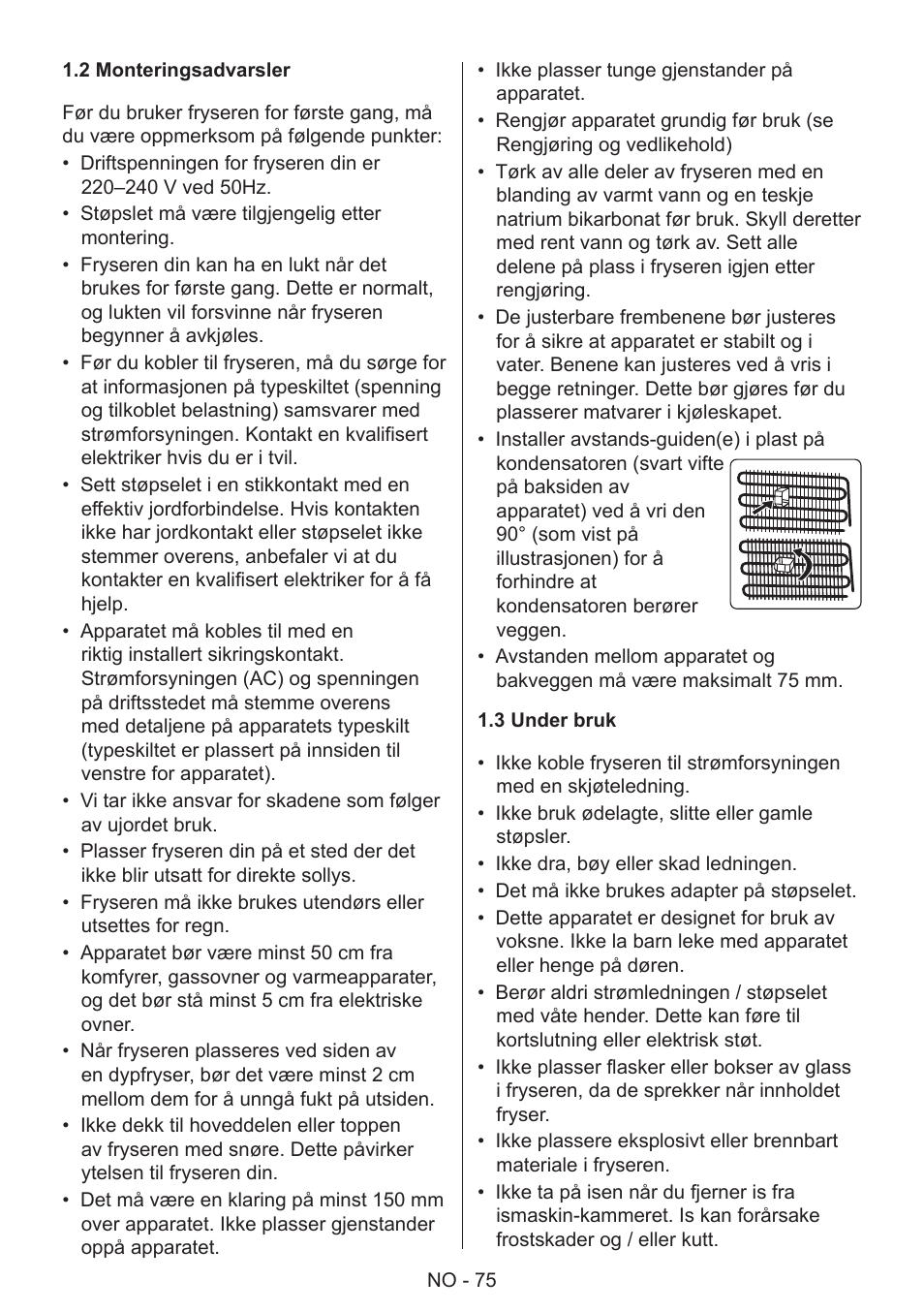 GRAM 49SF 4186 F User Manual | Page 76 / 116