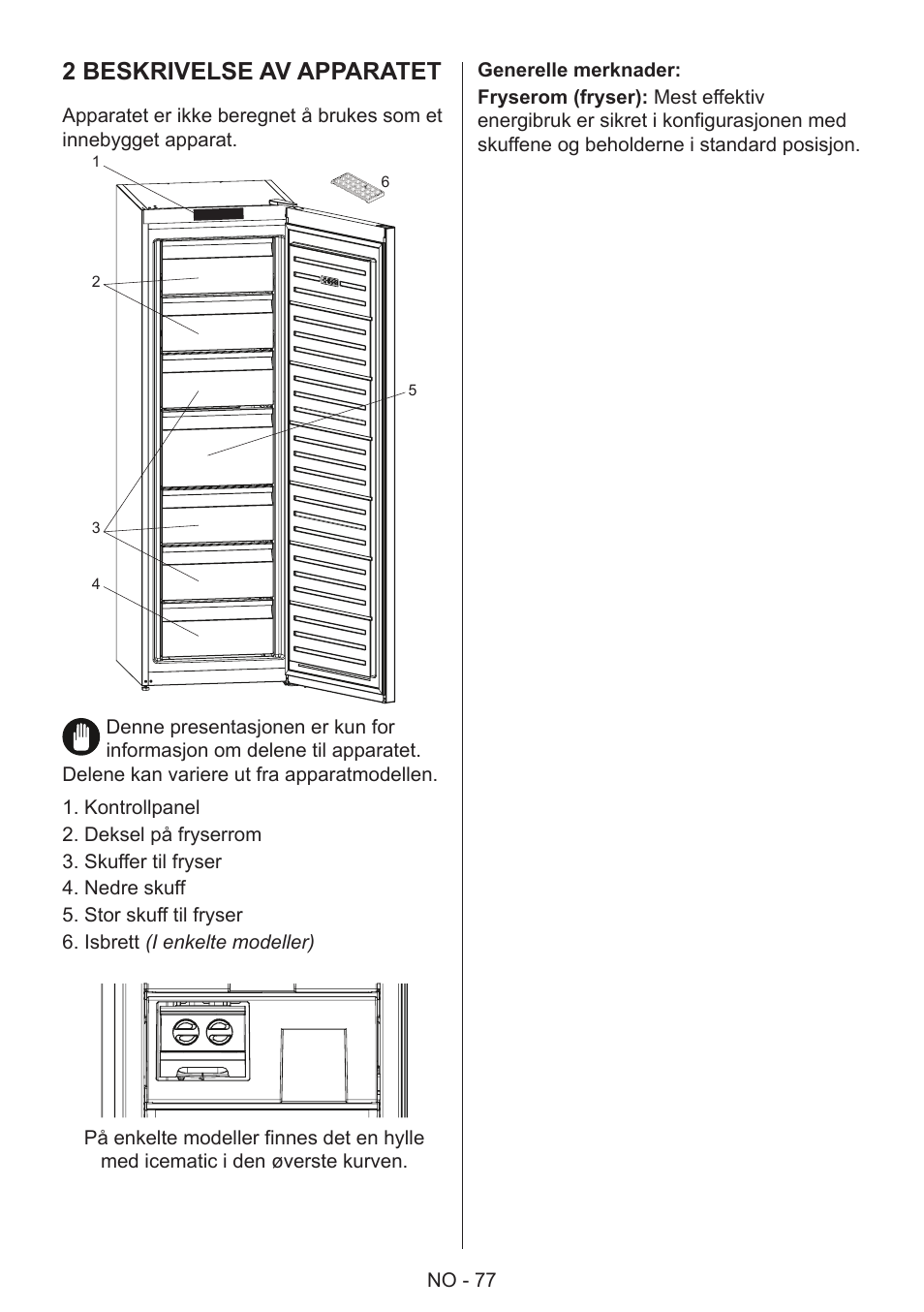 2 beskrivelse av apparatet | GRAM 49SF 4186 F User Manual | Page 78 / 116