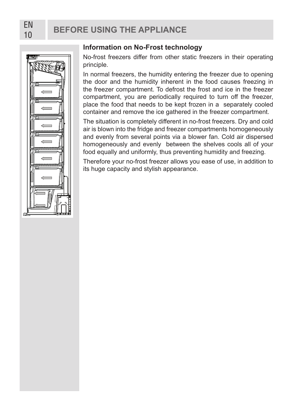 En 10, Before using the appliance | GRAM FSI 401754 N/1 User Manual | Page 10 / 123