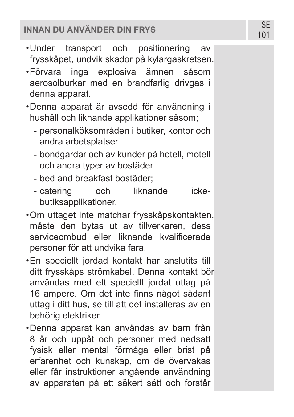 GRAM FSI 401754 N/1 User Manual | Page 101 / 123