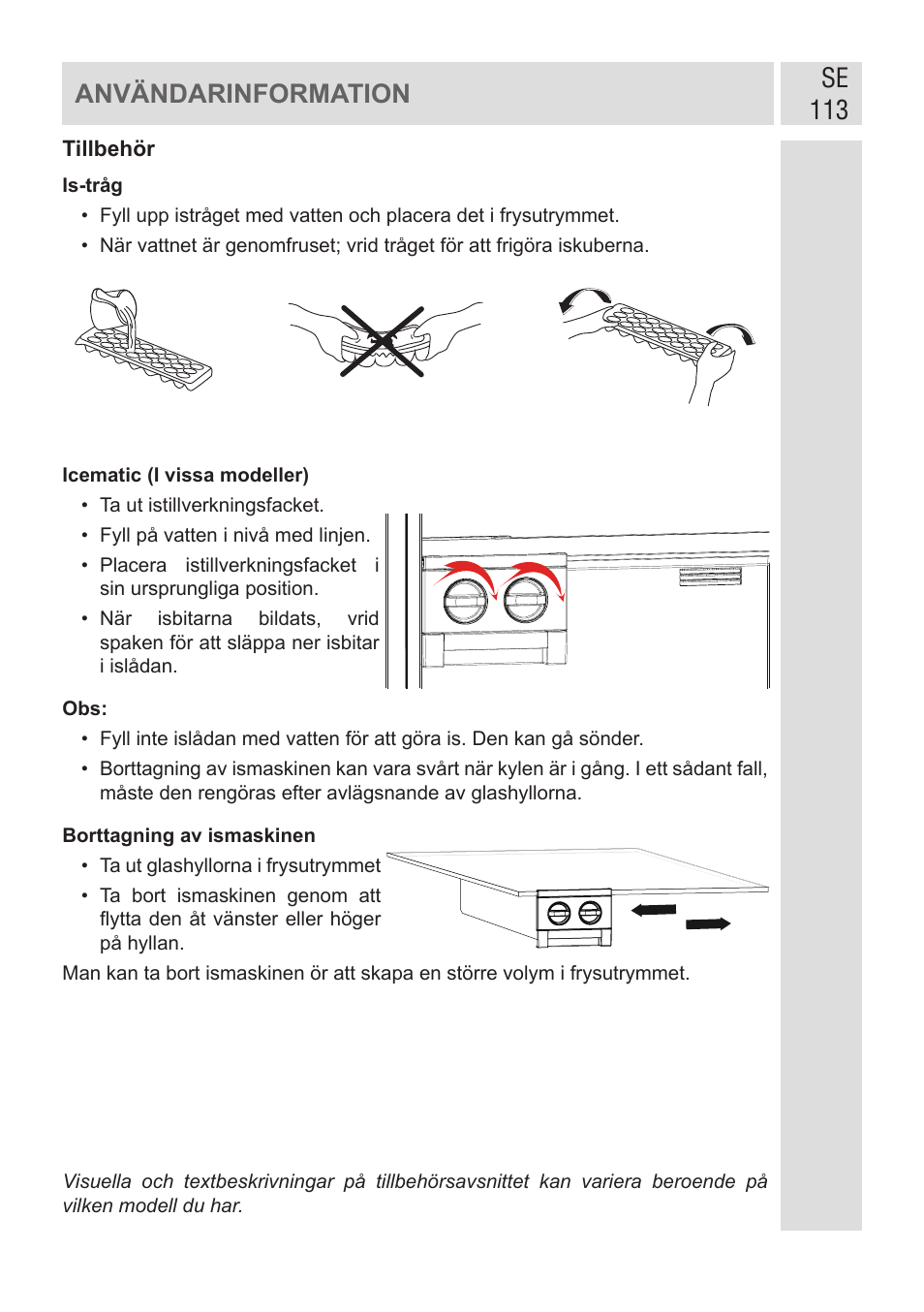 Se 113 användarinformation | GRAM FSI 401754 N/1 User Manual | Page 113 / 123