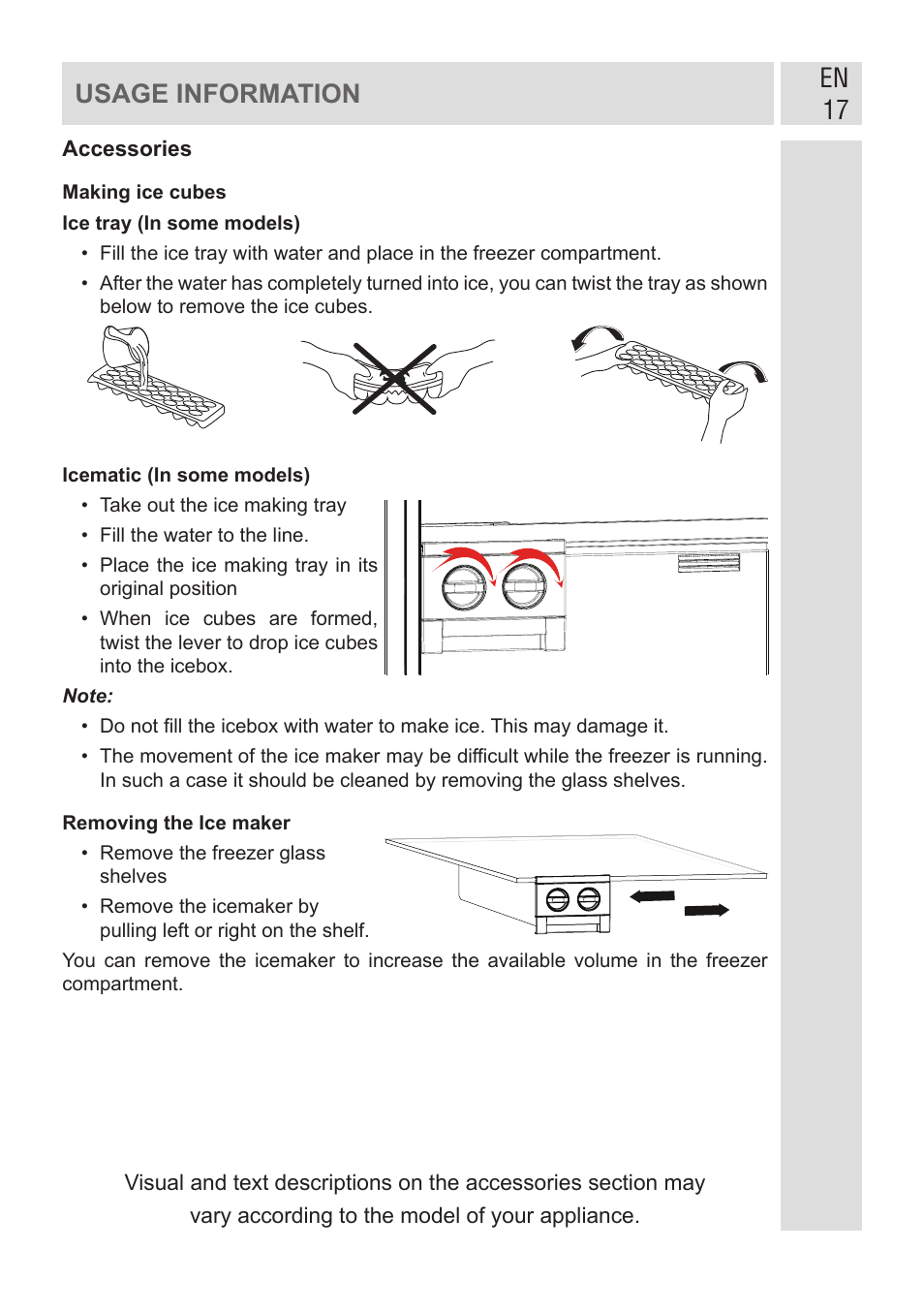 En 17 usage information | GRAM FSI 401754 N/1 User Manual | Page 17 / 123