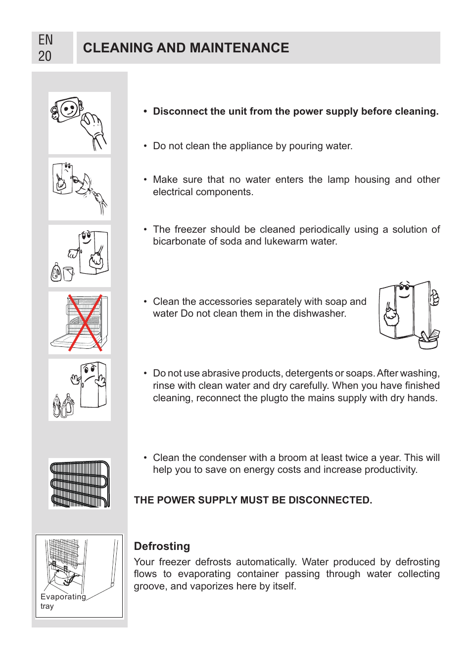 En 20 cleaning and maintenance | GRAM FSI 401754 N/1 User Manual | Page 20 / 123
