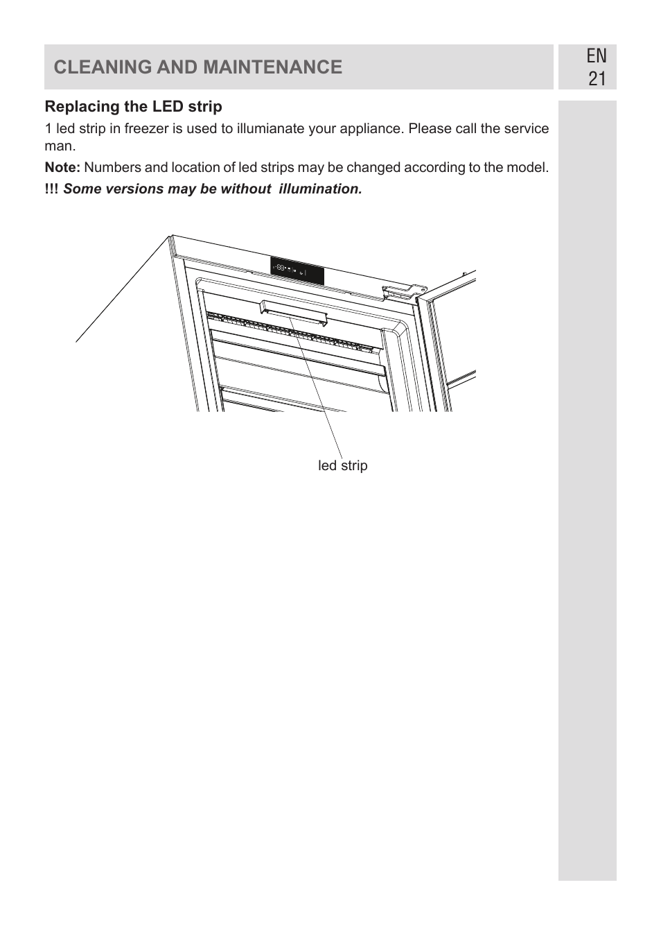 En 21, Cleaning and maintenance | GRAM FSI 401754 N/1 User Manual | Page 21 / 123