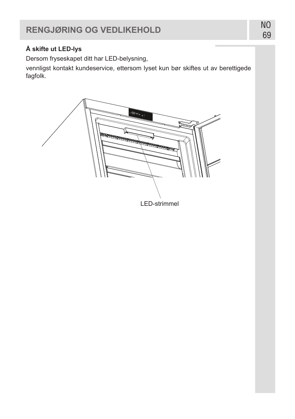No 69, Rengjøring og vedlikehold | GRAM FSI 401754 N/1 User Manual | Page 69 / 123