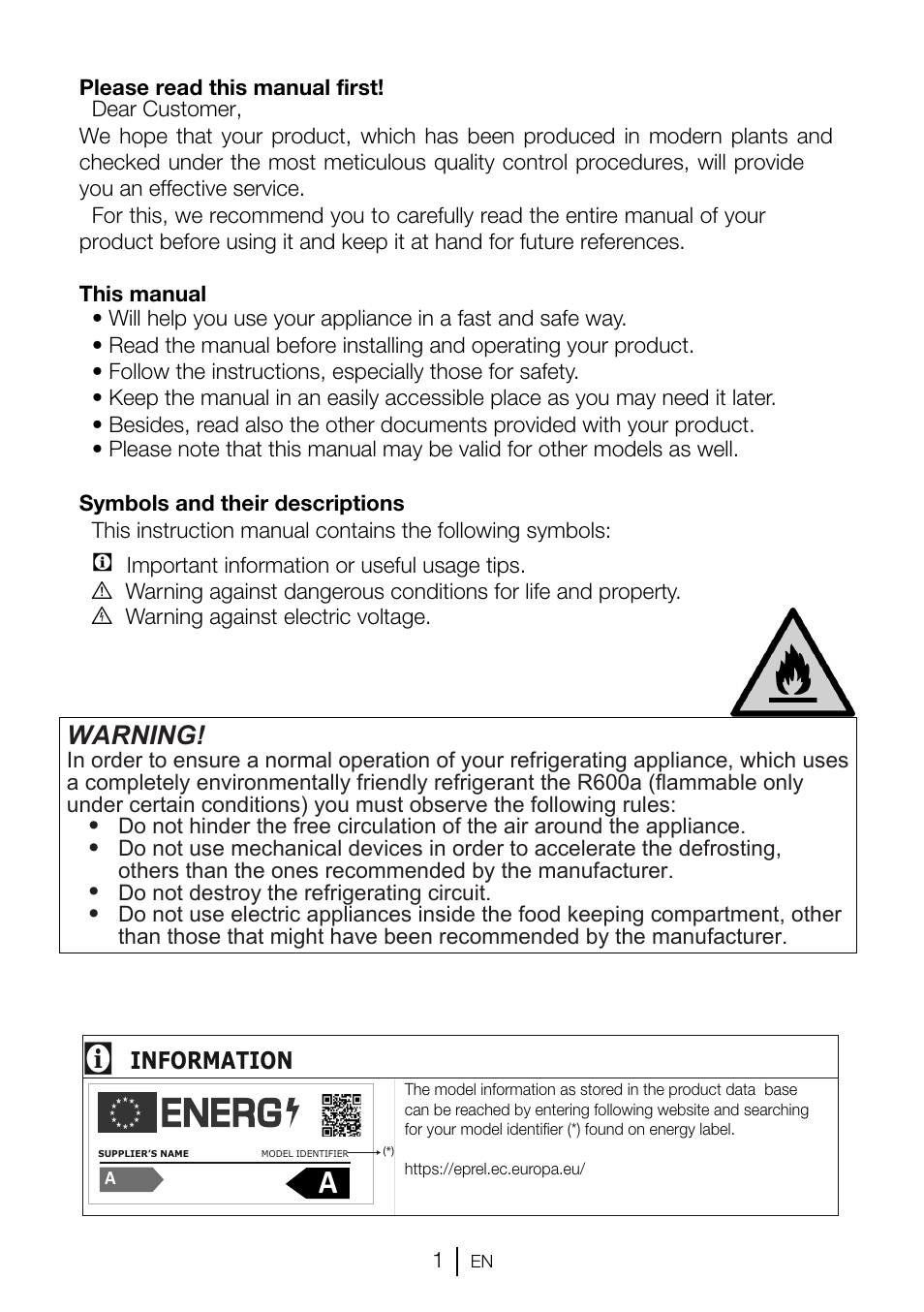 Warning | GRAM FSI 3225-94 N/1 User Manual | Page 51 / 64