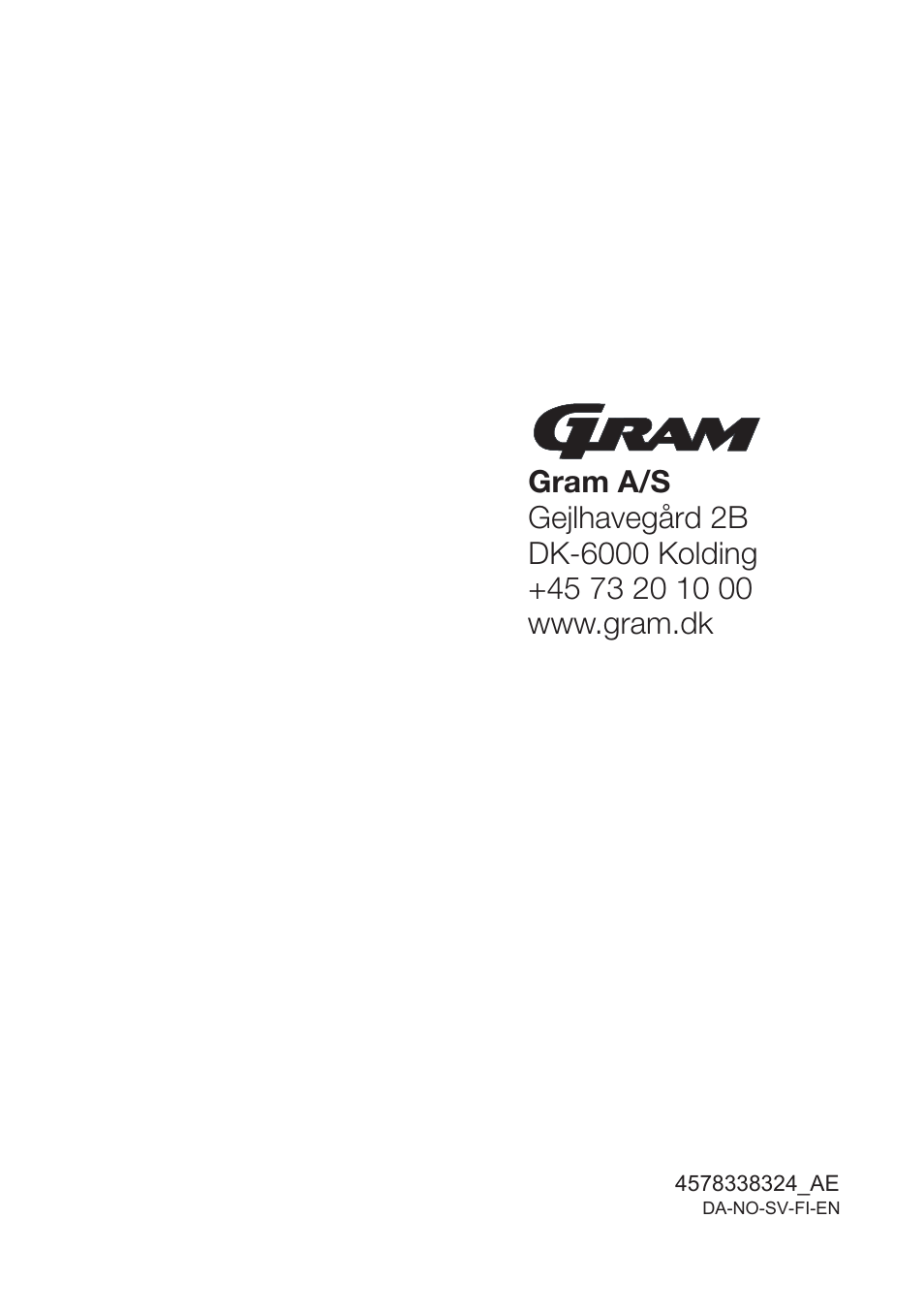 GRAM FSI 3225-94 N/1 User Manual | Page 64 / 64