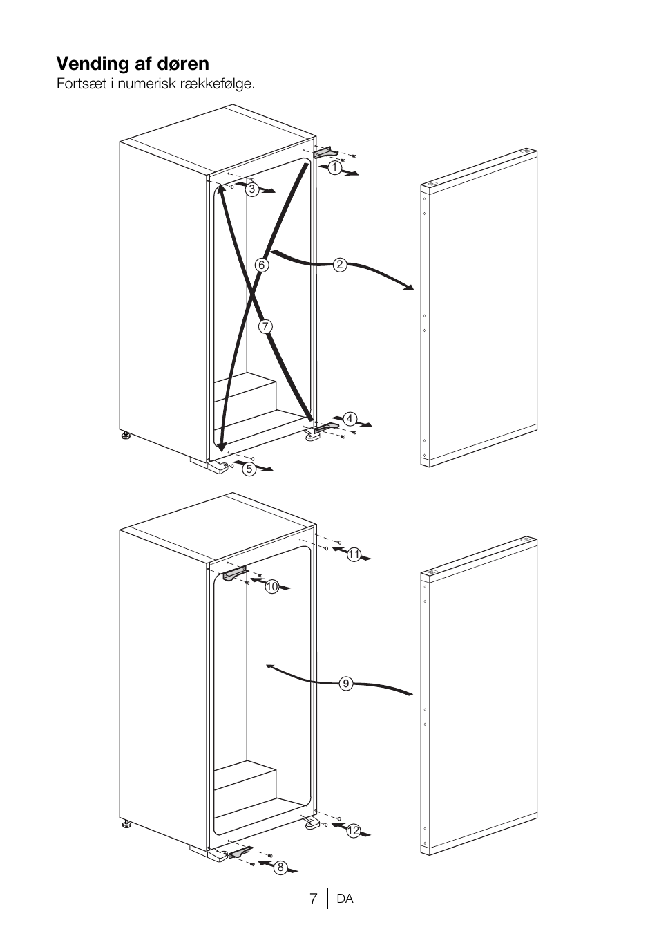 Vending af døren | GRAM FSI 3225-94 N/1 User Manual | Page 8 / 64