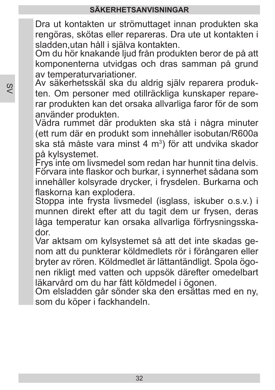 GRAM FB 3413-90/1 User Manual | Page 32 / 68