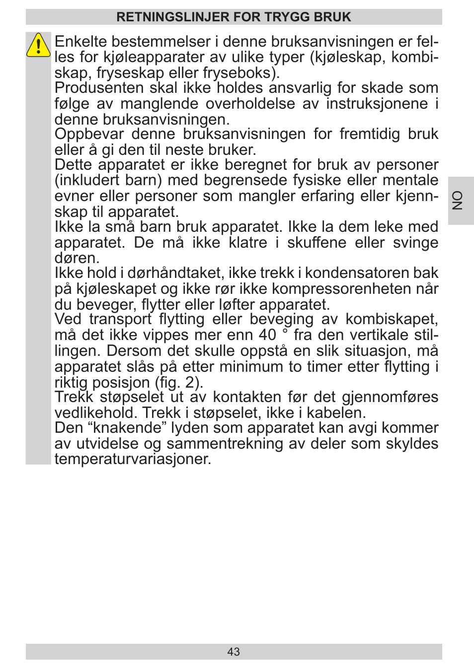 GRAM FB 3413-90/1 User Manual | Page 43 / 68