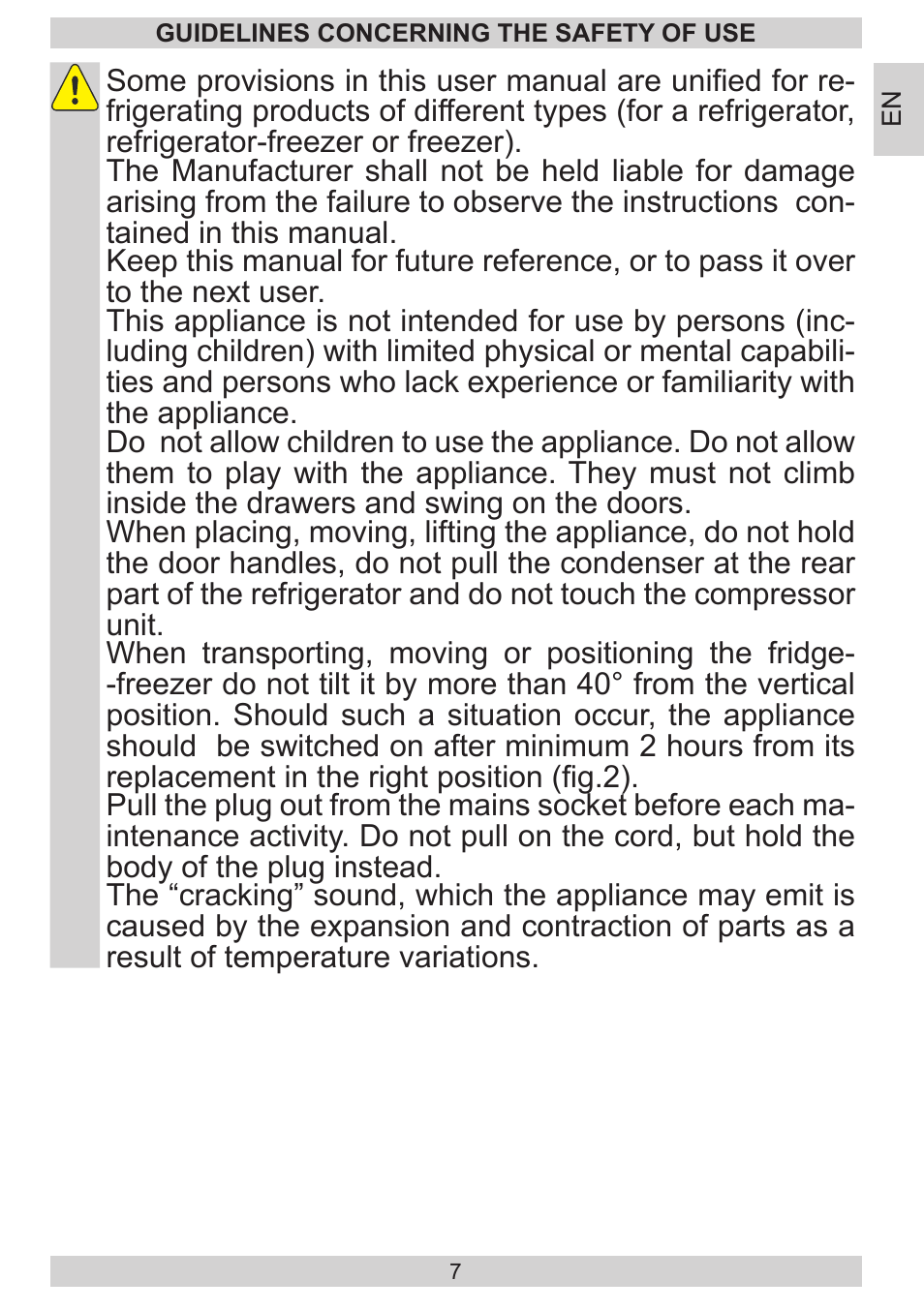 GRAM FB 3413-90/1 User Manual | Page 7 / 68
