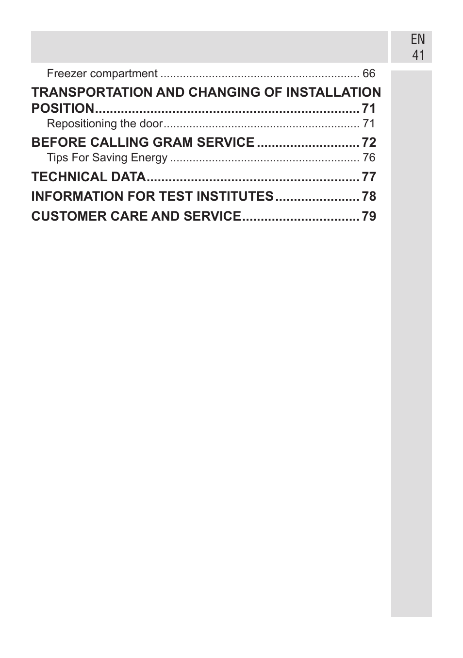 GRAM KF 482064 FN/1 User Manual | Page 42 / 124