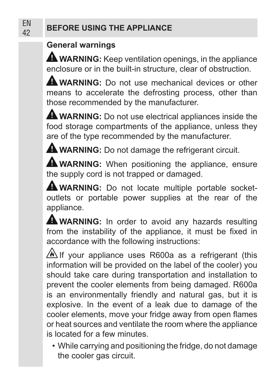 GRAM KF 482064 FN/1 User Manual | Page 43 / 124