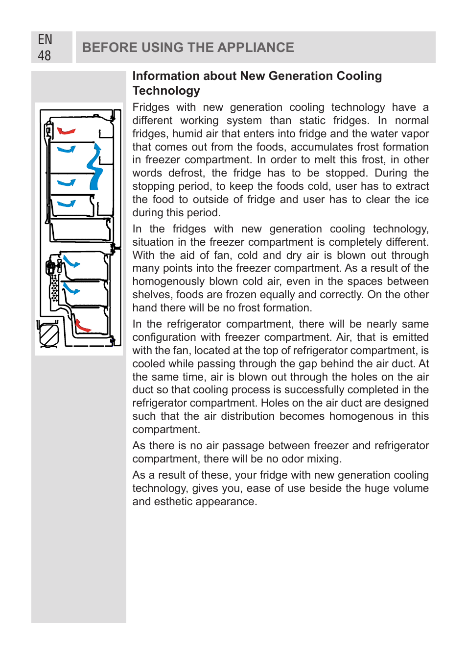 En 48 before using the appliance | GRAM KF 482064 FN/1 User Manual | Page 49 / 124