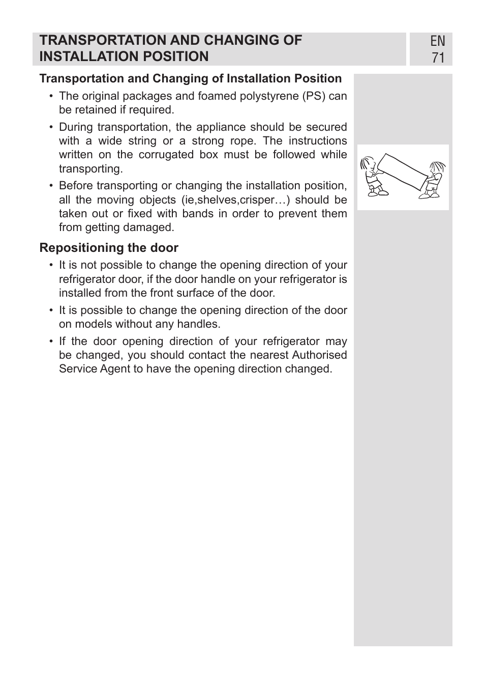 GRAM KF 482064 FN/1 User Manual | Page 72 / 124
