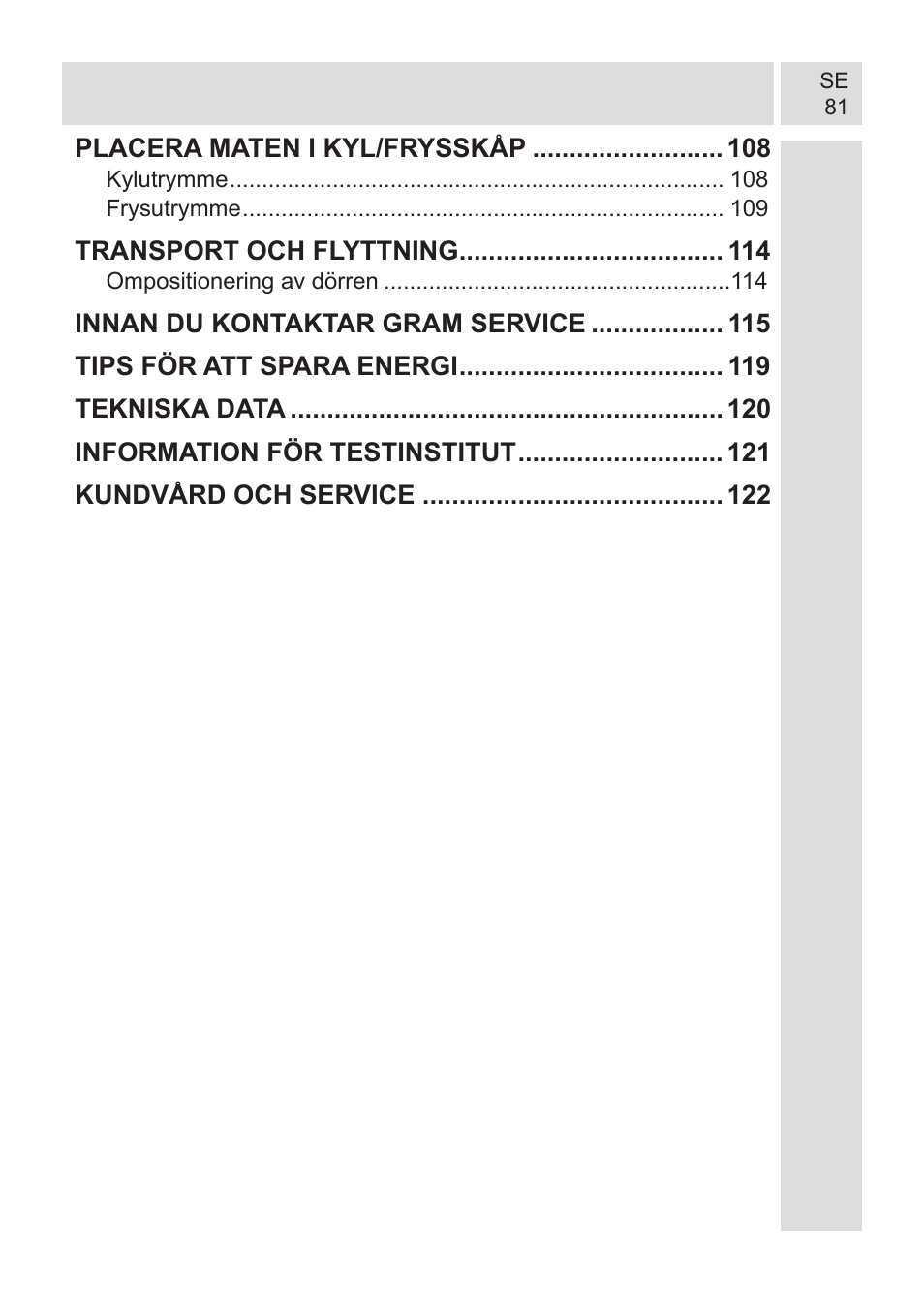 GRAM KF 482064 FN/1 User Manual | Page 82 / 124