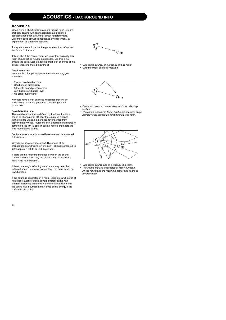Acoustics, Background info acoustics | Dynaudio Air Series User Manual | Page 32 / 60