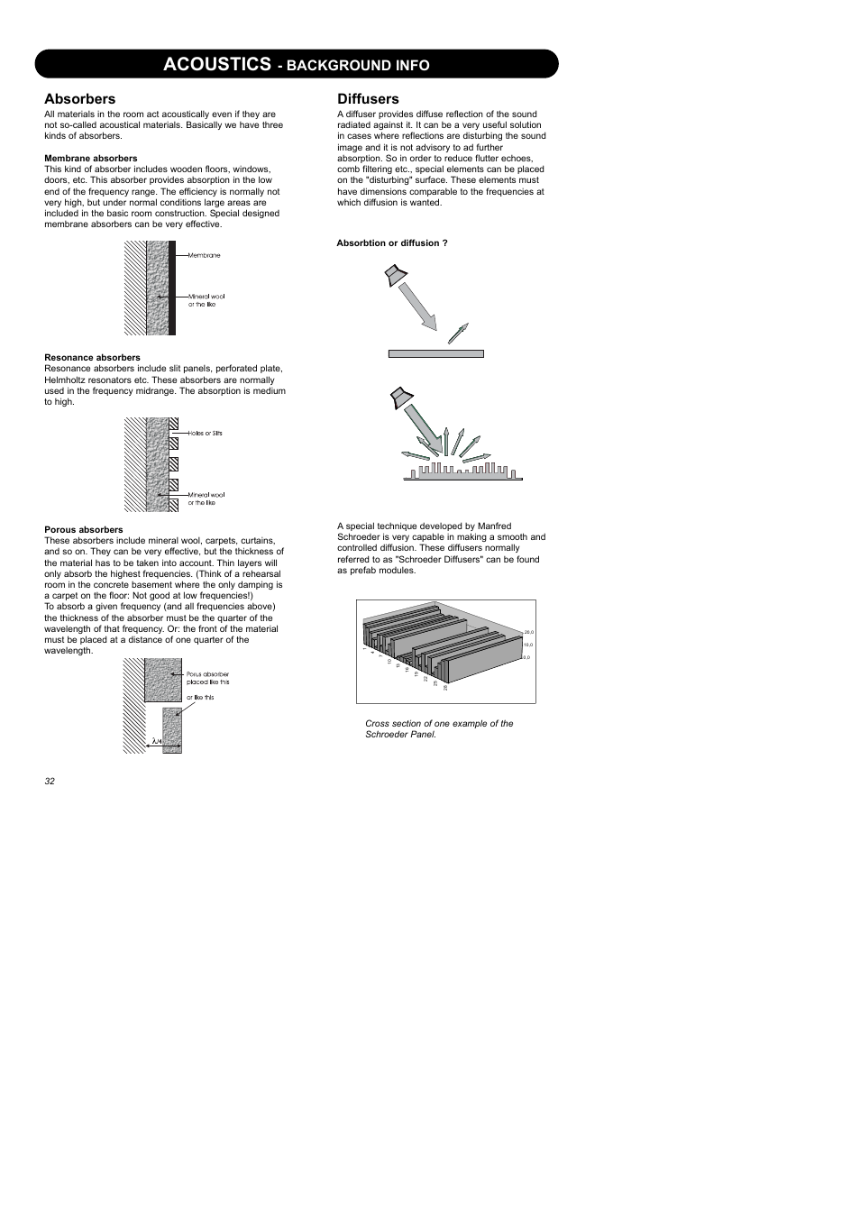 Acoustics, Background info diffusers, Absorbers | Dynaudio Air Series User Manual | Page 34 / 60